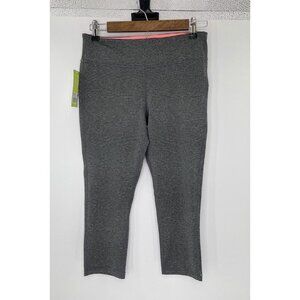 Marika Activewear‎ Capri Legging Heathered Gray Elastic Stretch Waist Size Small